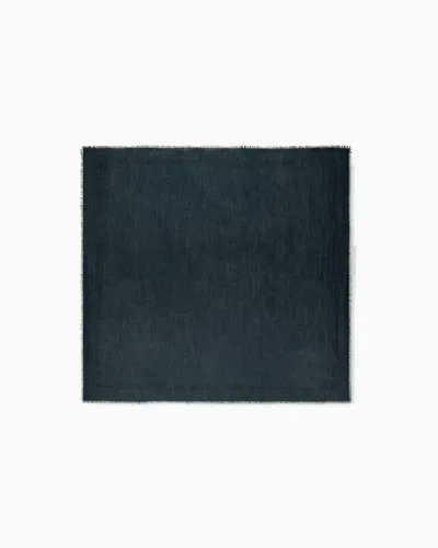 Emporio Armani Modal Blend Scarf With Jacquard Logo Signature Capsule In Green