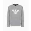 Emporio Armani Modal-blend Sweatshirt With Logo Print In Gray