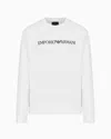 Emporio Armani Logo Print Long-sleeved Sweatshirt In White