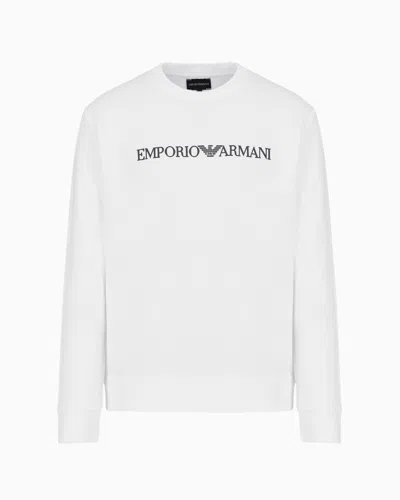 EMPORIO ARMANI MODAL-BLEND SWEATSHIRT WITH LOGO PRINT