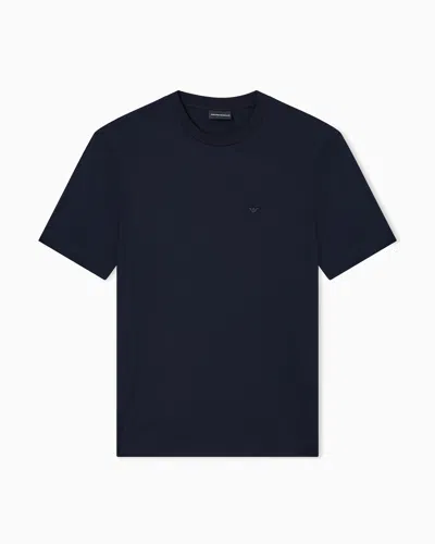 EMPORIO ARMANI MODAL JERSEY T-SHIRT WITH MICRO EAGLE EMBROIDERY