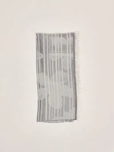 Emporio Armani Modal Shawl In Gray