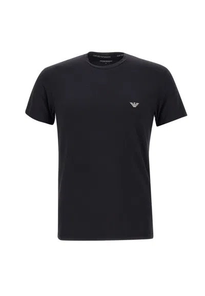 Emporio Armani Modal T-shirt In Black
