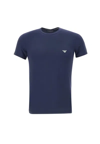 Emporio Armani Modal T-shirt In Blue