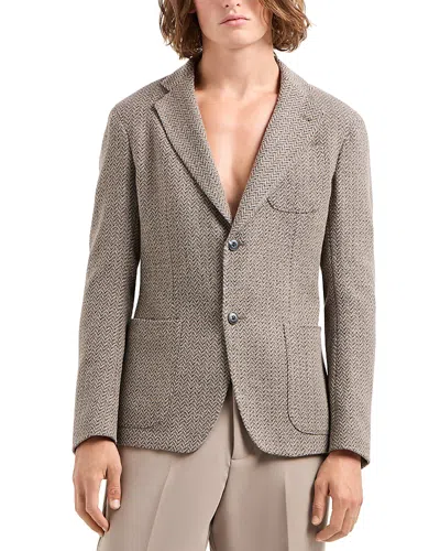 Emporio Armani Modern Fit Knit Herringbone Sport Jacket