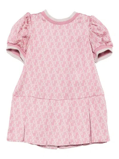 Emporio Armani Babies' Monogram Dress In Pink