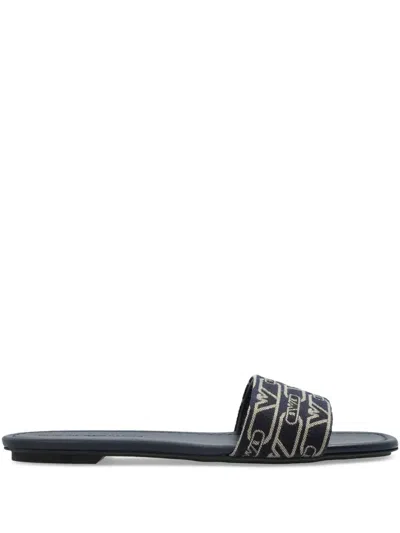EMPORIO ARMANI MONOGRAM-JACQUARD SANDALS