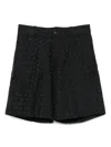 Emporio Armani Monogram-jacquard Shorts In 蓝色
