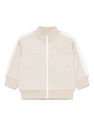Emporio Armani Babies' Monogram-jacquard Sweatshirt In Neutrals