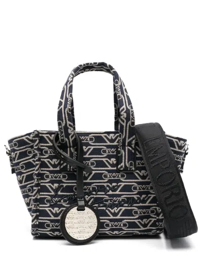 EMPORIO ARMANI MONOGRAM-JACQUARD TOTE BAG