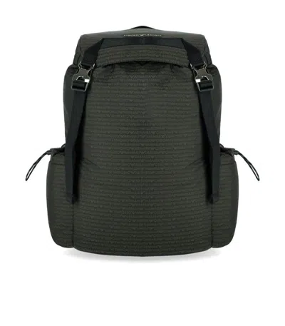 Emporio Armani Monogram Military Green Backpack