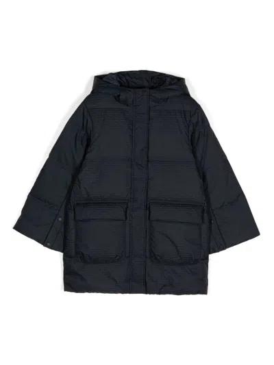 Emporio Armani Kids' Monogram Padded Jacket In Blue