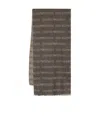 Emporio Armani Monogram-pattern Knitted Scarf In Brown