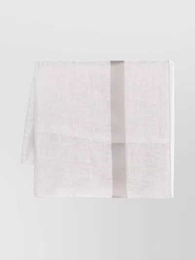 Emporio Armani Monogram Pattern Stole With Lurex Detailing In Grey