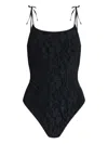 Emporio Armani Monogram-pattern Swimsuit In Black