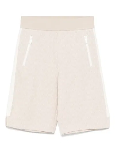 Emporio Armani Kids' Monogram-pattern Track Shorts In 中性色