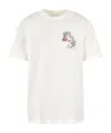 Emporio Armani Monogram-print Cotton T-shirt In White