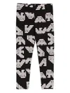 Emporio Armani Ea Crew Logo-print Leggings In Black
