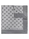 Emporio Armani Monogram Scarf In 灰色