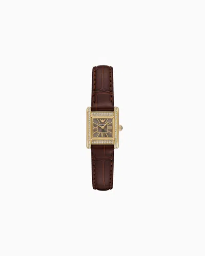 Emporio Armani Montres À Bracelet En Acier In Gold