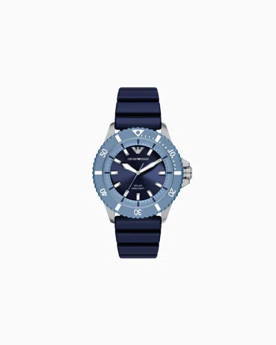 Emporio Armani Montres À Bracelet En Caoutchouc In Orange