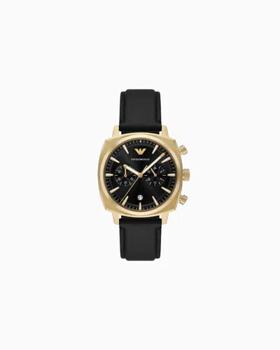 Emporio Armani Montres À Bracelet En Cuir In Gold