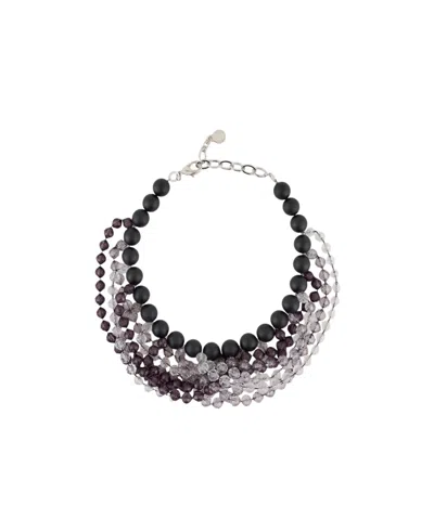 Emporio Armani Multi-layered Design Necklace In Black