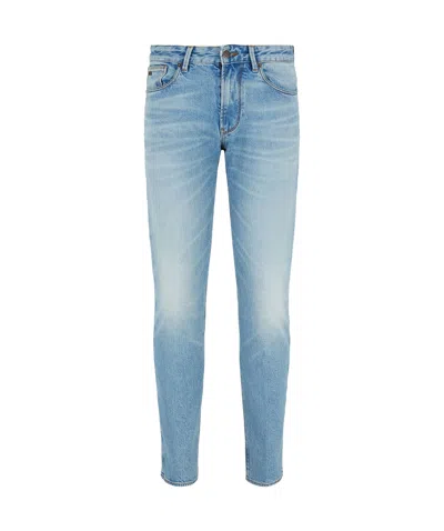 Emporio Armani Multi-pocket Jeans In Blue