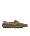 Emporio Armani Multi-striped Driving Loafers In Animal Print