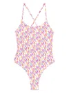 Emporio Armani Logo Print Swimsuit Adjustable Straps