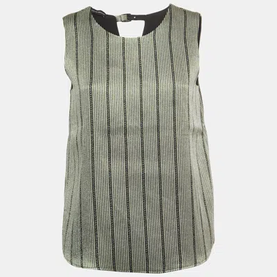 Pre-owned Emporio Armani Multicolor Lurex Knit Sleeveless Top M