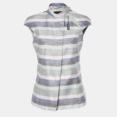 Pre-owned Emporio Armani Multicolor Striped Cotton Sleeveless Vest S