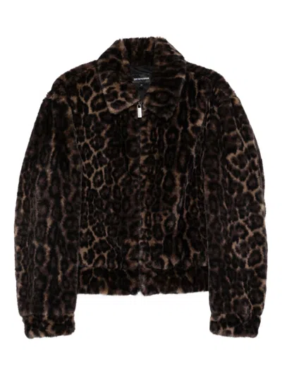 EMPORIO ARMANI EMPORIO ARMANI MULTICOLOUR SILK NYLON COAT