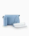 Emporio Armani Kids' Mummy Bag Set With Eagle Plate In Azure
