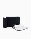 Emporio Armani Mummy Bag Set With Eagle Plate In Navy Blue