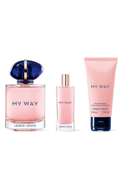 Emporio Armani My Way Eau De Parfum Gift Set (limited Edition) $213 Value In Pink