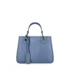 Emporio Armani Official Store Medium Myea Shopper Bag With Deer Print In Denim