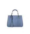 Emporio Armani Myea Asfalto Terra Small Shopping Bag In Blue