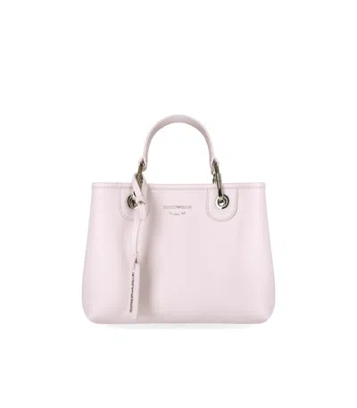 Emporio Armani Myea Baby Pink Terra Small Shopping Bag In Purple