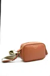 Emporio Armani Calf Leather Shoulder Bag In Brown