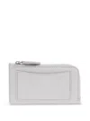 Emporio Armani Card Holder Zippered External Pocket In Grey