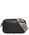 Emporio Armani Official Store Deer-print Camera Case With Shoulder Strap In Black