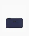 Emporio Armani Myea Deer-print Card Holder With Zip In Blue