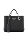 Emporio Armani Deer-print Mini Myea Bag In Navy