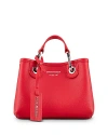 Emporio Armani Myea Deer Print Mini Tote In Red