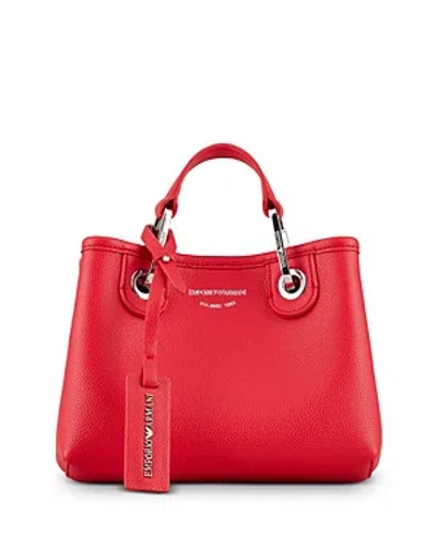 Emporio Armani Myea Deer Print Mini Tote In Red