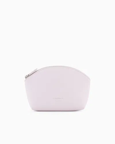 Emporio Armani Myea Deer-print Washbag In Pink