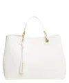 Emporio Armani Myea Bag Small Shopper Bag With Deer Print In Bianco