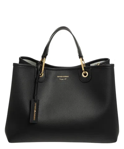Emporio Armani Myea Medium Medium Tote Bag In Black