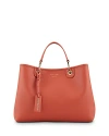 Emporio Armani Myea Medium Shopper Tote Bag In Oak